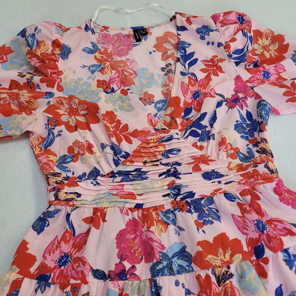 Vero Moda Colorful Floral Mini Dress